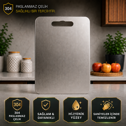 KIVAMINDA Paslanmaz Çelik Kesme Tahtası