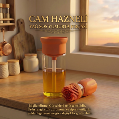 Dökme ve Püskürtme Özellikli Akıtmaz Cam Yağdanlık (450 mL)