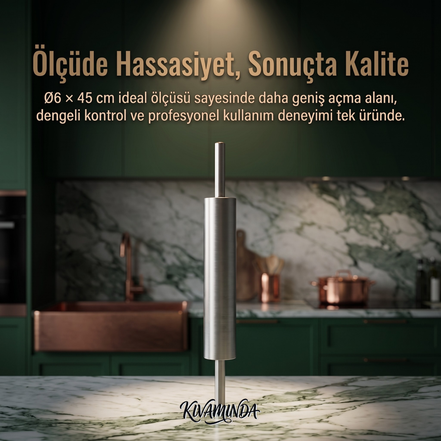 KIVAMINDA Paslanmaz Çelik Merdane