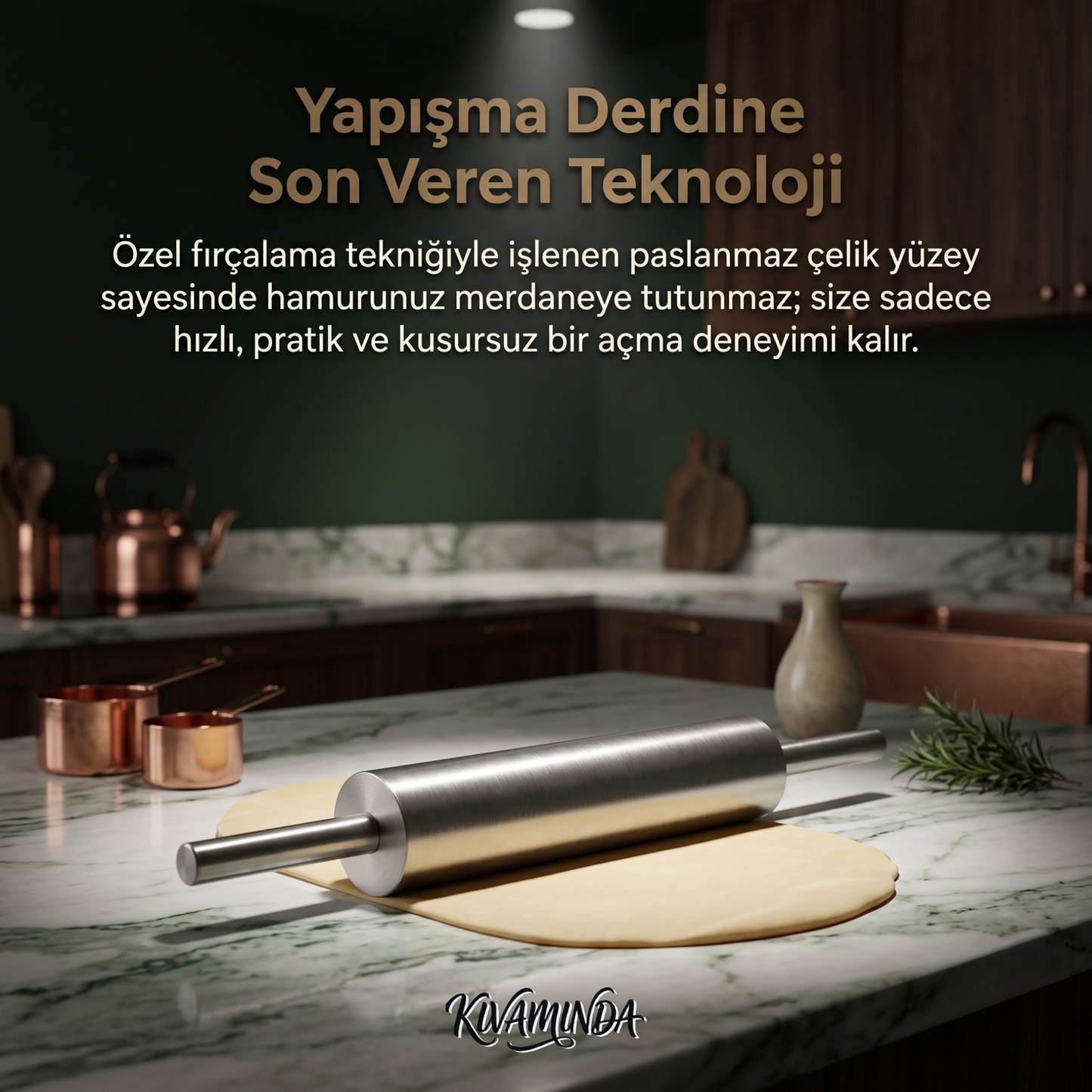 KIVAMINDA Paslanmaz Çelik Merdane