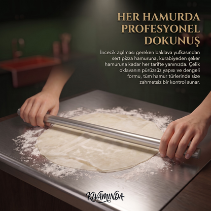KIVAMINDA Paslanmaz Çelik Oklava