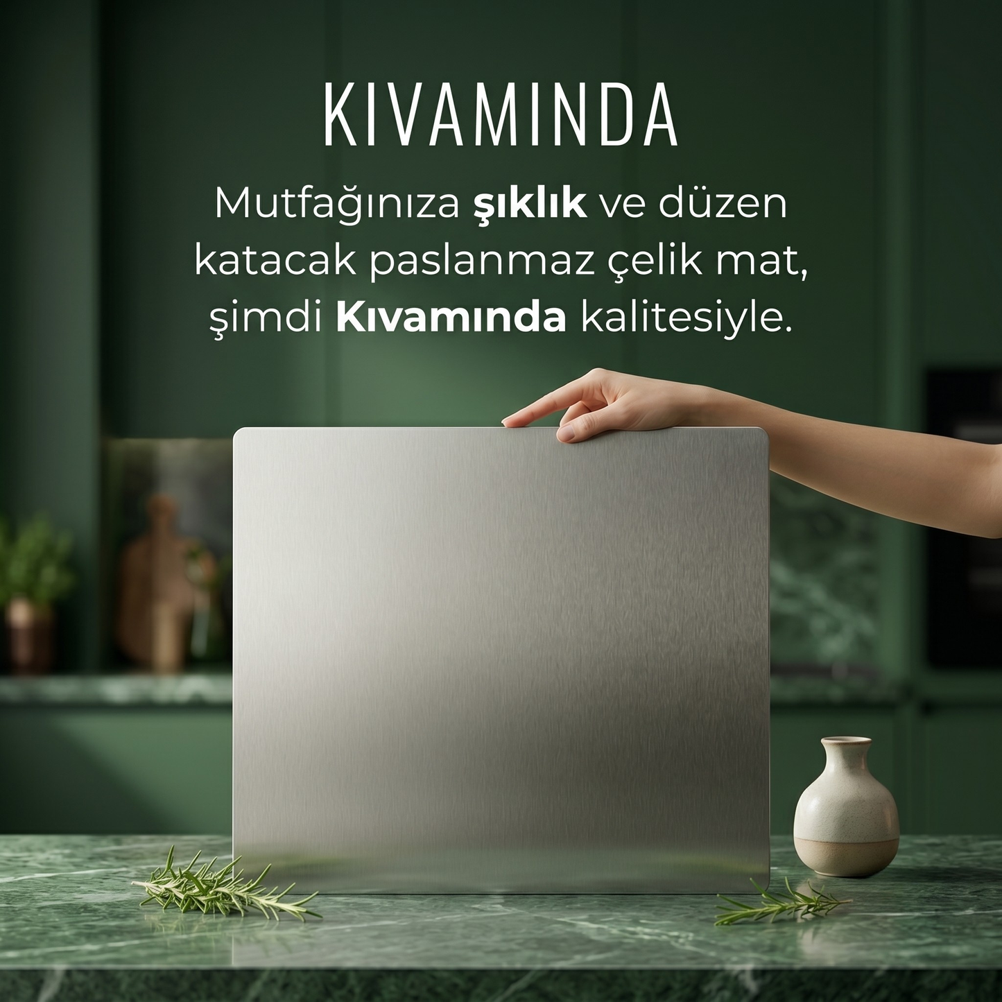 KIVAMINDA Paslanmaz Çelik Tezgahlık