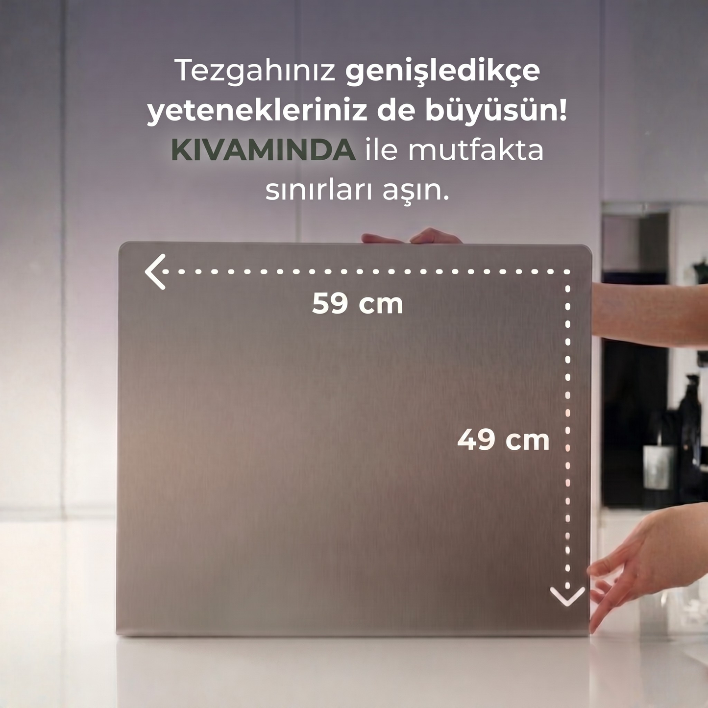 KIVAMINDA Paslanmaz Çelik Tezgahlık
